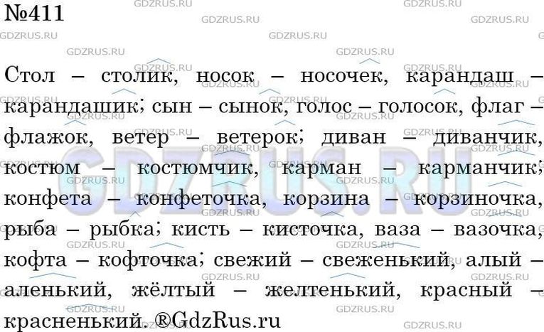 Русский язык 7 класс ладыженская упр 411